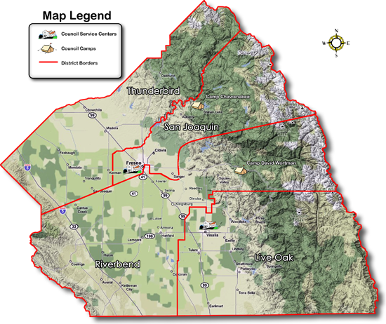 Map of Council County Outlines