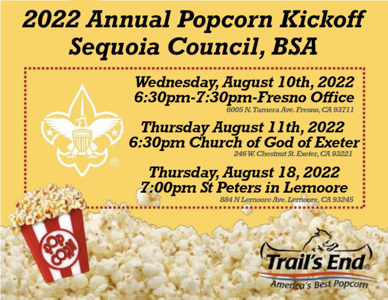 Popcorn Kickoff 2022 Sequoia Council Boy Scouts of America