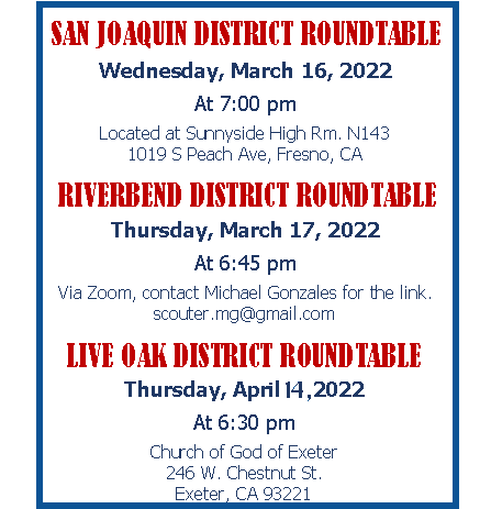 BOY SCOUTS ROUNDTABLE visual data 5